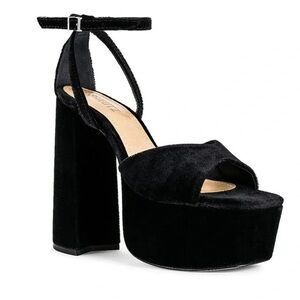 Schutz Aryia Velvet Platform Heels